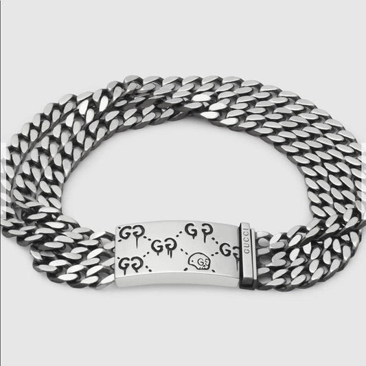 Gucci Ghost Chain Bracelet in Sterling Silver