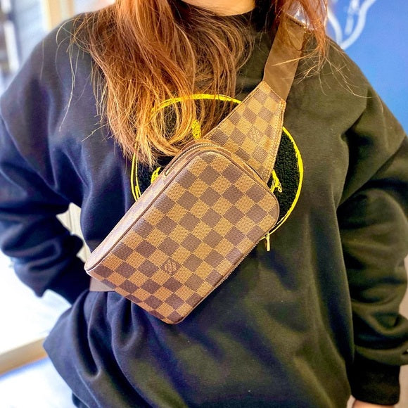 LOUIS VUITTON Damier Ebene Geronimos Waist Bag