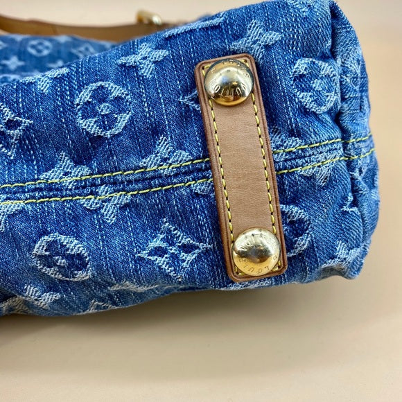 LOUIS VUITTON Denim Monogram Denim Baggy GM Bag