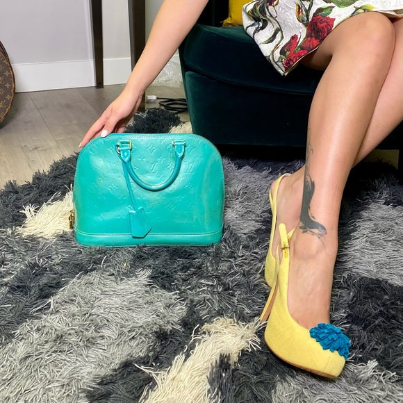LOUIS VUITTON Alma BB Mint Green monogram