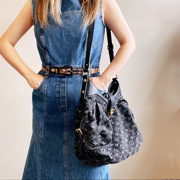 LOUIS VUITTON Denim Mahina XS Black
