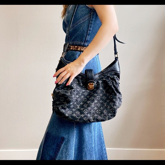LOUIS VUITTON Denim Mahina XS Black
