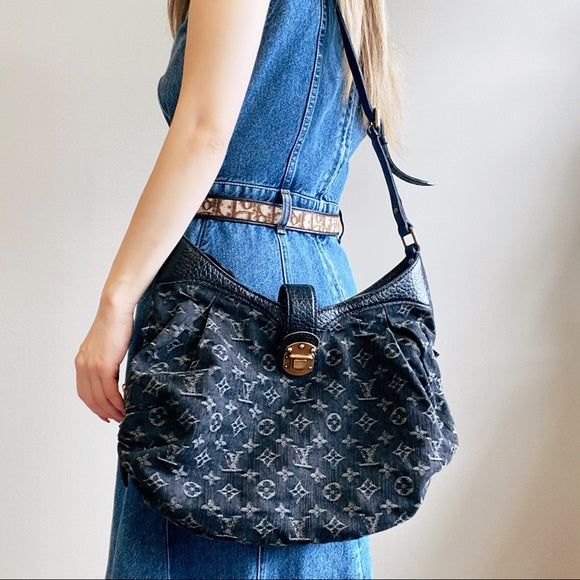 LOUIS VUITTON Denim Mahina XS Black