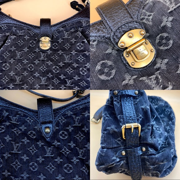 LOUIS VUITTON Denim Mahina XS Black