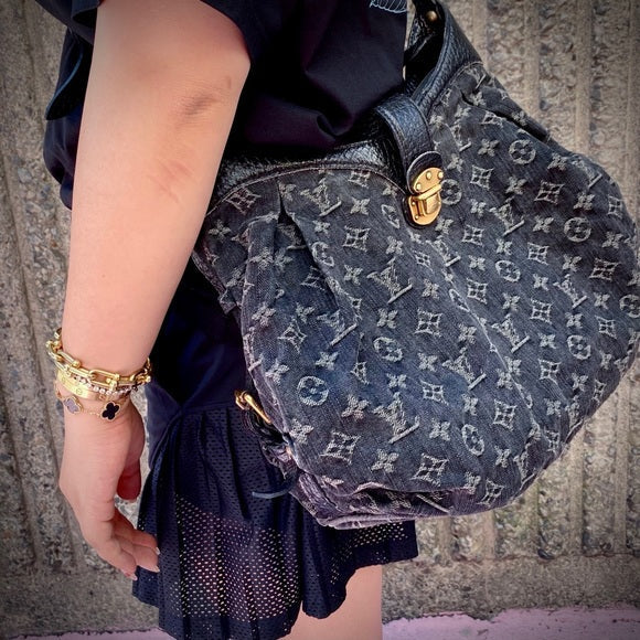 LOUIS VUITTON Denim Mahina XS Black