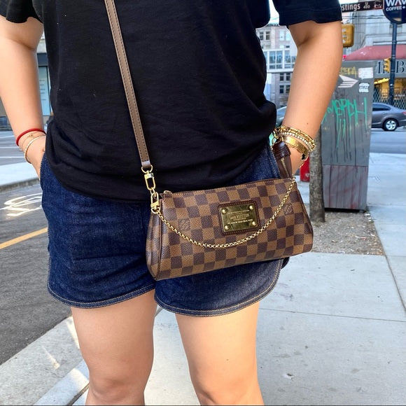 LOUIS VUITTON Damier Ebène Eva two-way bag
