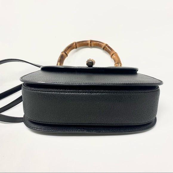 GUCCI Bamboo Top two-way leather bag