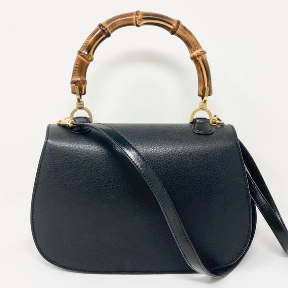GUCCI Bamboo Top two-way leather bag