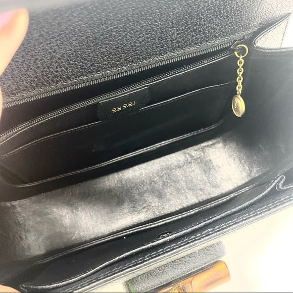 GUCCI Bamboo Top two-way leather bag