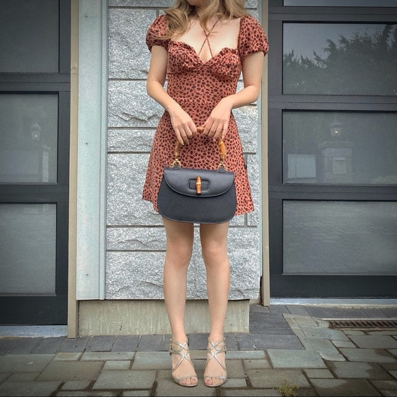 GUCCI Bamboo Top two-way leather bag