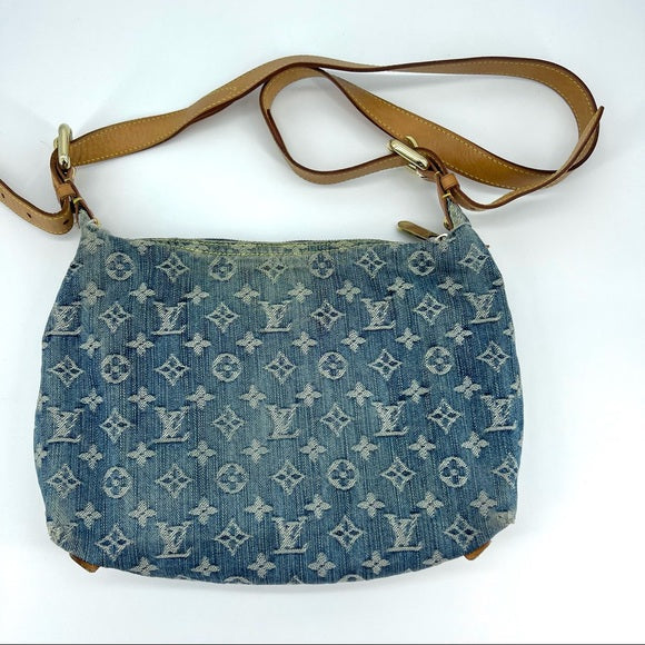 LOUIS VUITTON denim baggy PM crossbody bag