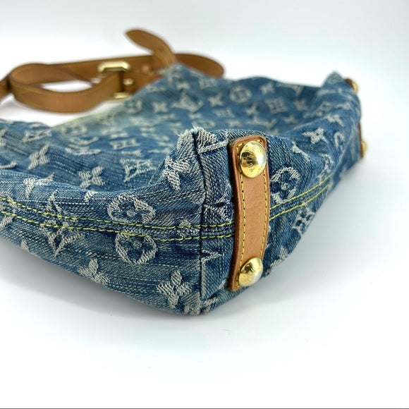 LOUIS VUITTON denim baggy PM crossbody bag