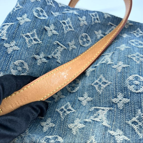 LOUIS VUITTON denim baggy PM crossbody bag