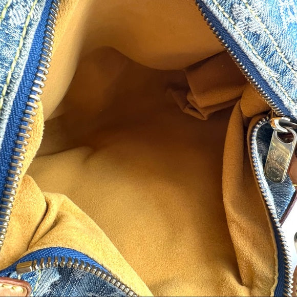 LOUIS VUITTON denim baggy PM crossbody bag