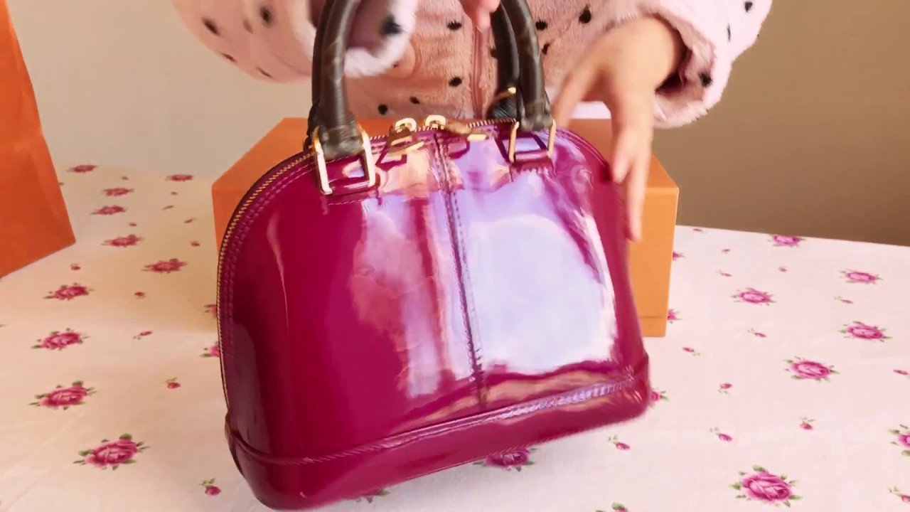 Louis Vuitton Alma BB Patent Leather Magenta