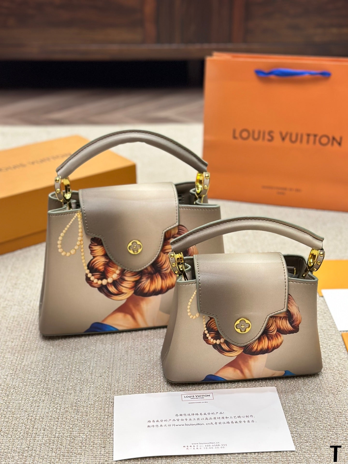 Louis Vuitton Capucines Handbag( 27cm snd 20cm)