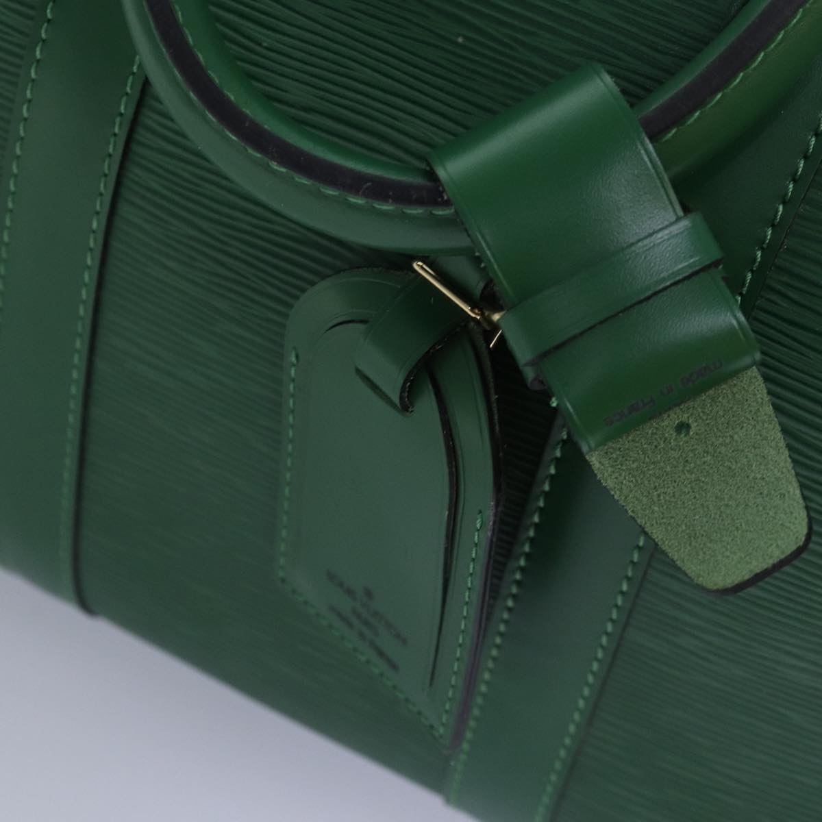LOUIS VUITTON Epi Keepall 45 Boston Bag Green M42974 LV Auth mr397
