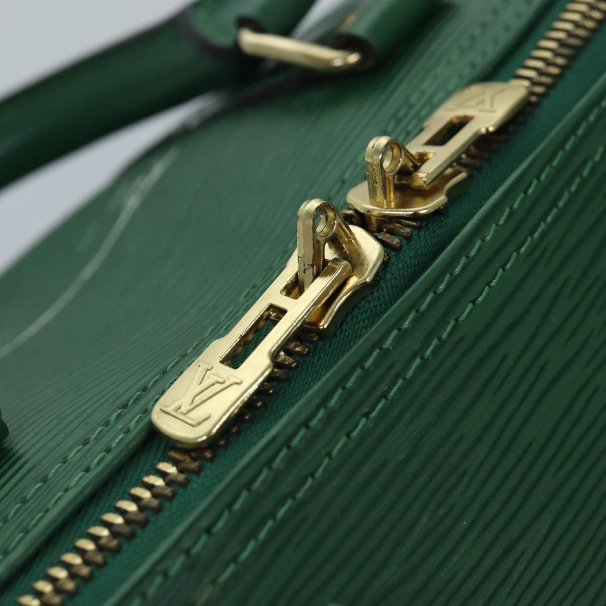 LOUIS VUITTON Epi Keepall 45 Boston Bag Green M42974 LV Auth mr397