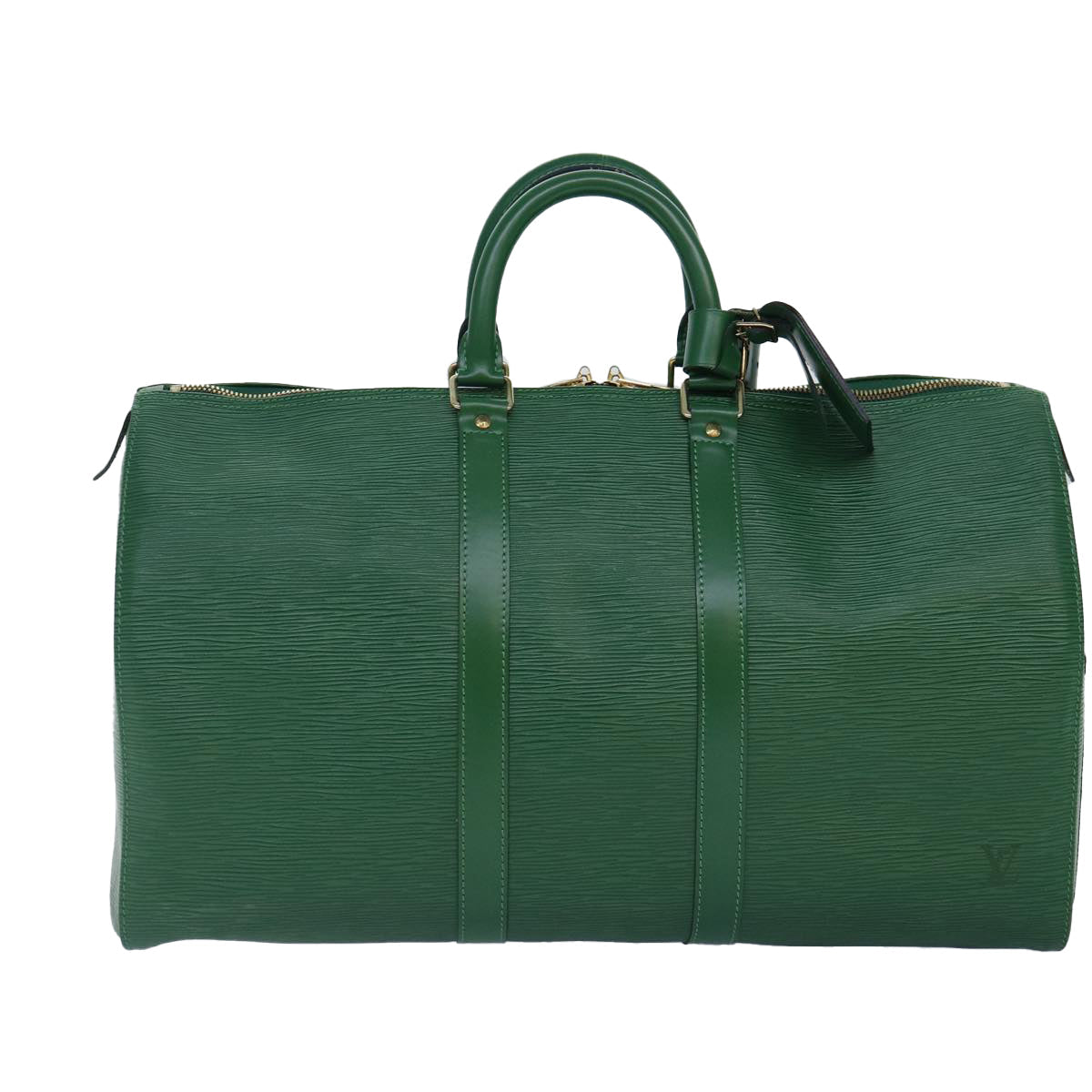 LOUIS VUITTON Epi Keepall 45 Boston Bag Green M42974 LV Auth mr397