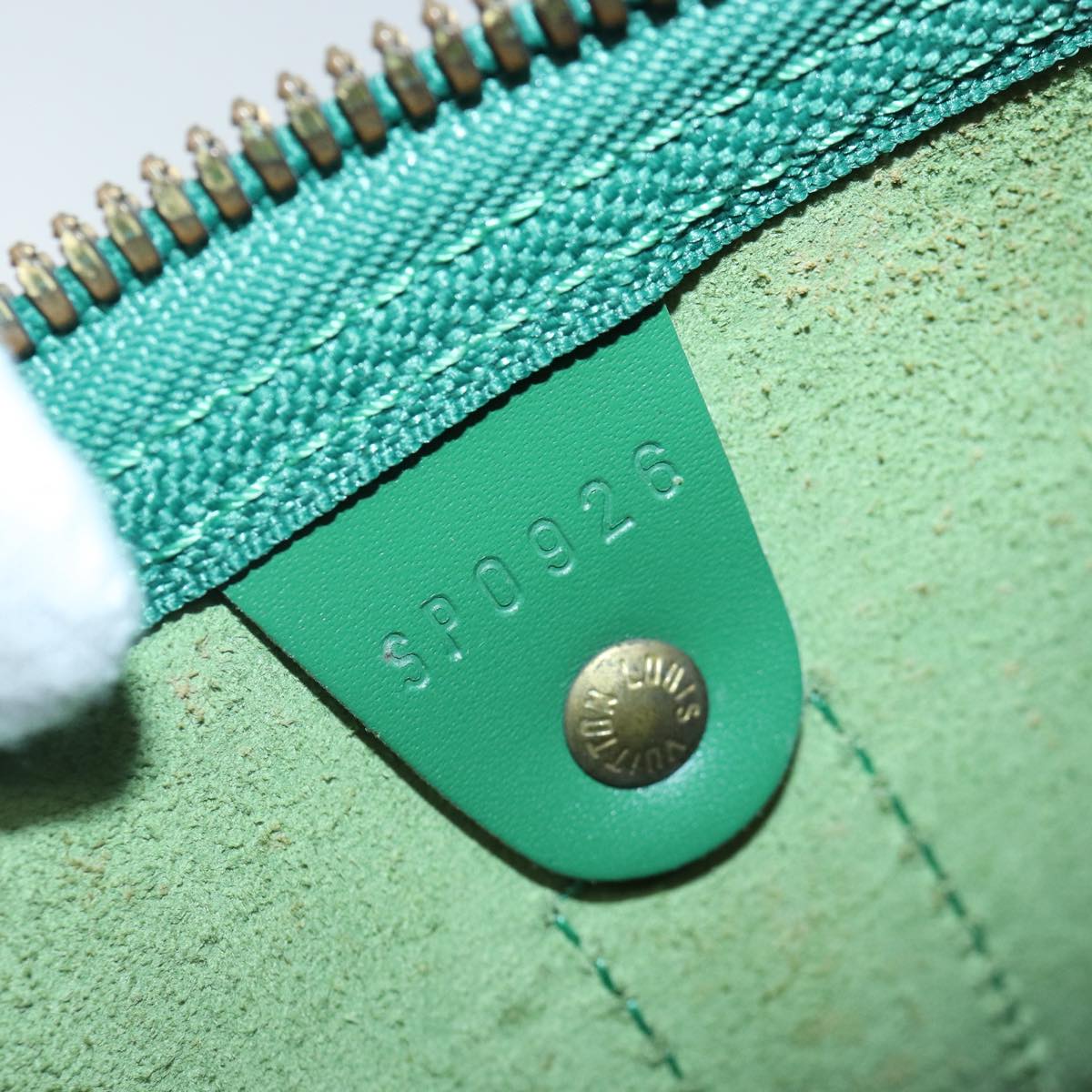 LOUIS VUITTON Epi Keepall 45 Boston Bag Green M42974 LV Auth mr397