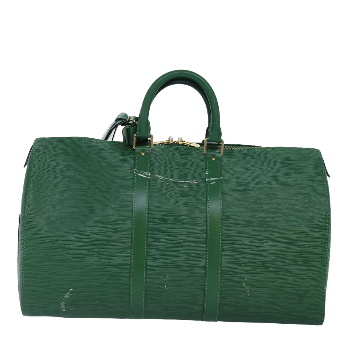LOUIS VUITTON Epi Keepall 45 Boston Bag Green M42974 LV Auth mr397