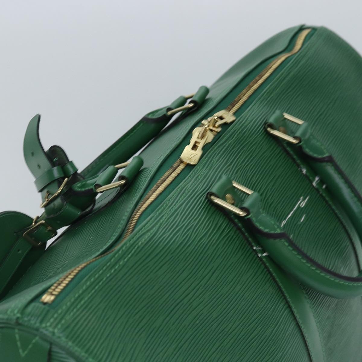 LOUIS VUITTON Epi Keepall 45 Boston Bag Green M42974 LV Auth mr397