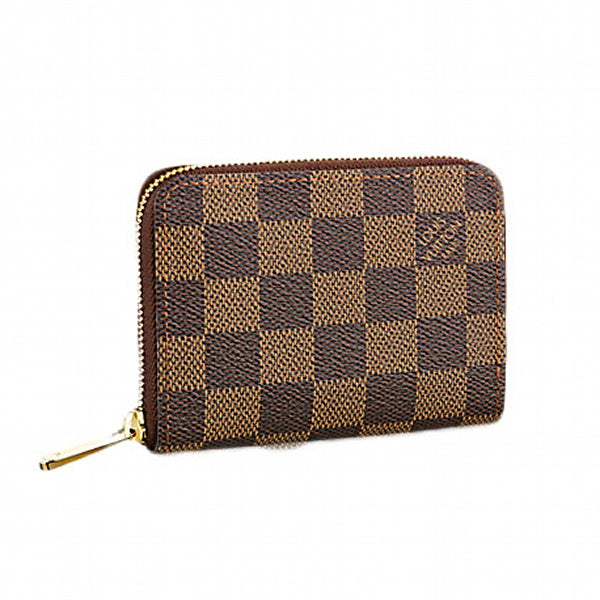 LOUIS VUITTON Coin case N63070 Damier canvas Brown Damier Zippy Coin Perth