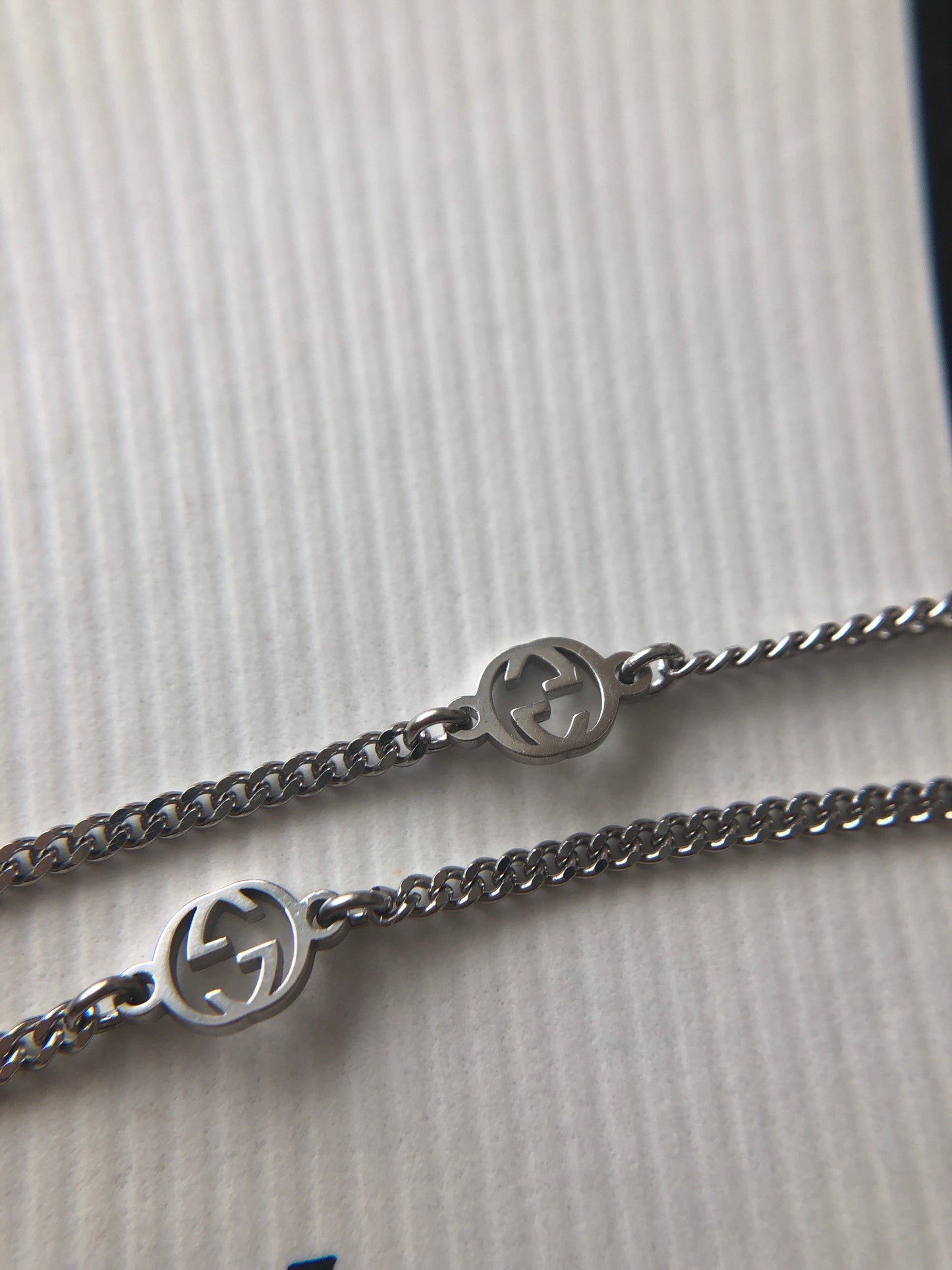 Gucci Interlocking GG Strawberry Necklace in Sterling Silver