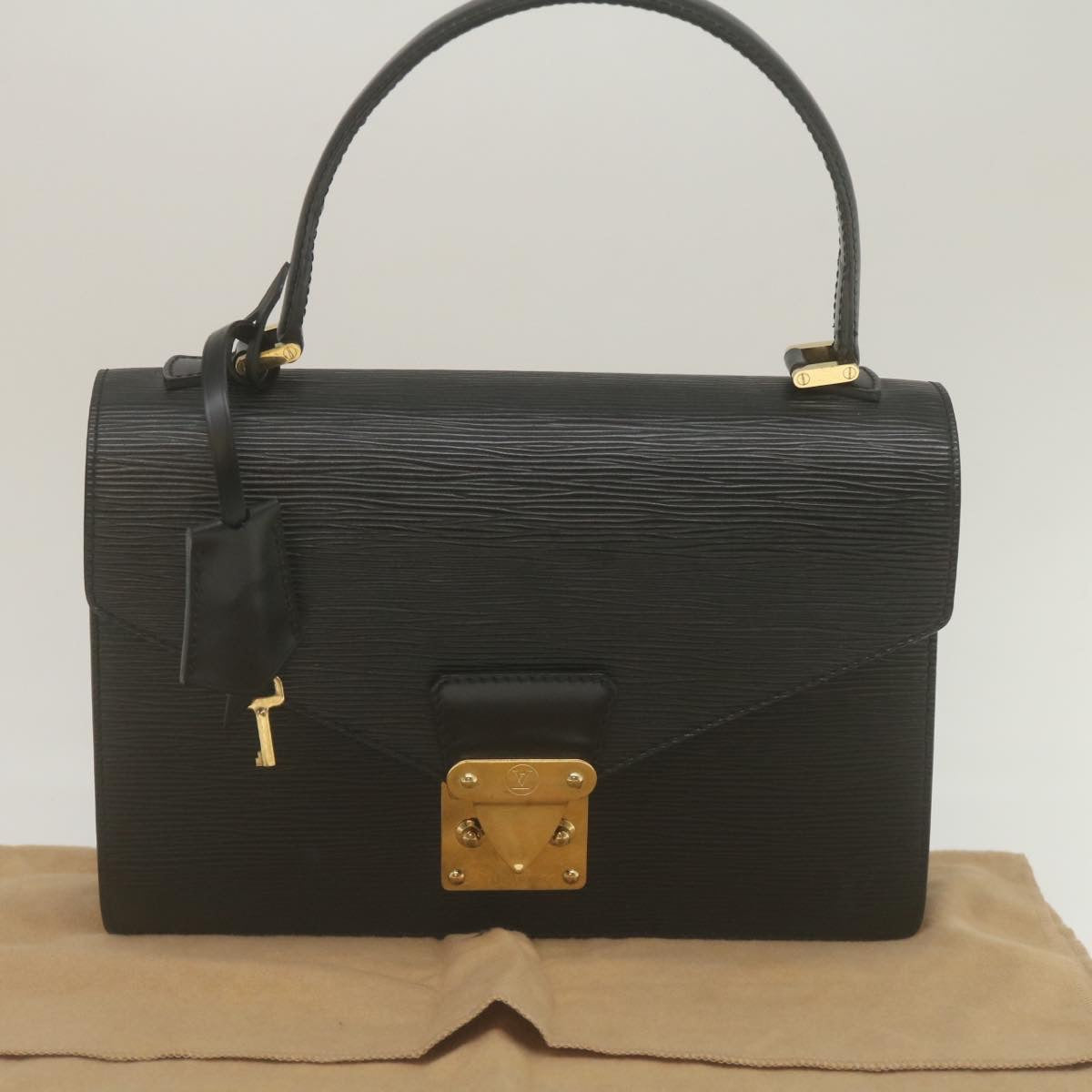 LOUIS VUITTON Epi Concorde Hand Bag Black M52132 LV Auth 35155