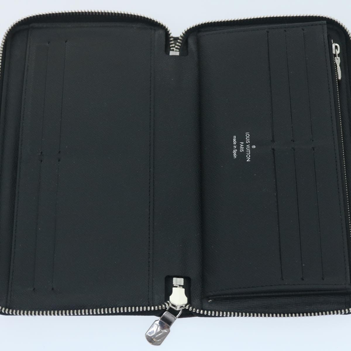 LOUIS VUITTON Damier Graphite Zippy Organizer NM Long Wallet N60111 Auth 35158