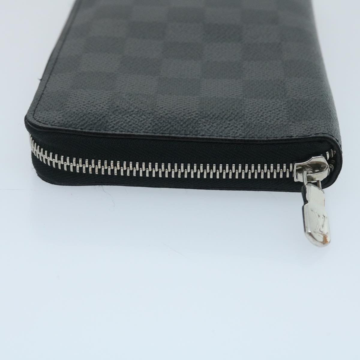LOUIS VUITTON Damier Graphite Zippy Organizer NM Long Wallet N60111 Auth 35158