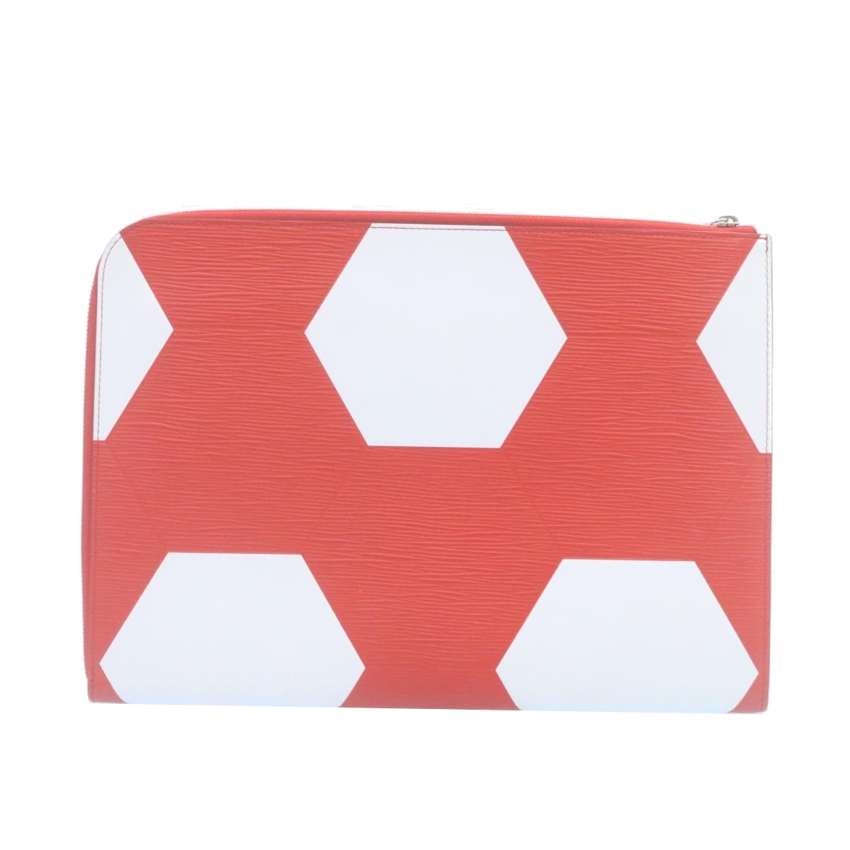 LOUIS VUITTON Epi Pochette Jules GM Clutch Bag Red M63232 LV Auth 34660A