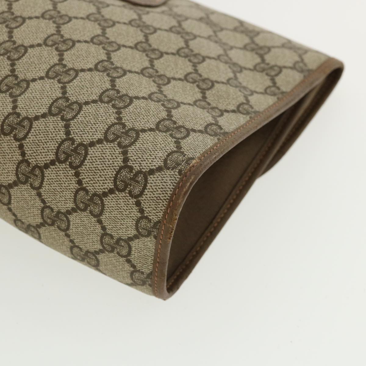 GUCCI GG Canvas Web Sherry Line Clutch Bag Beige Red Green 8901031  ny173