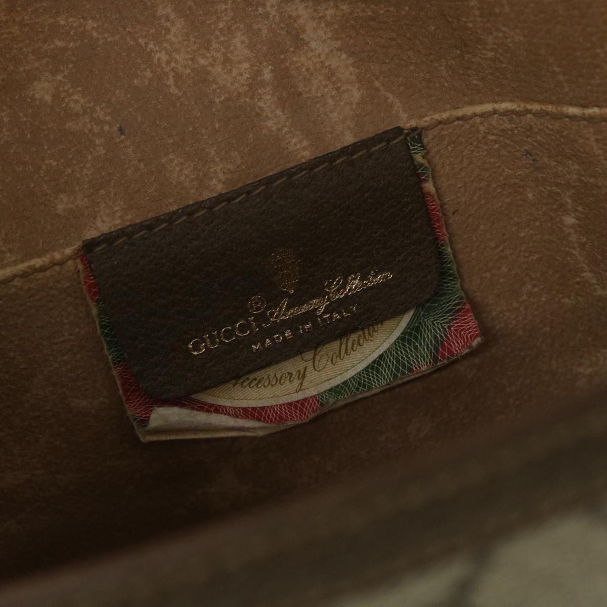 GUCCI GG Canvas Web Sherry Line Clutch Bag Beige Green Red 89.01.030  ny214