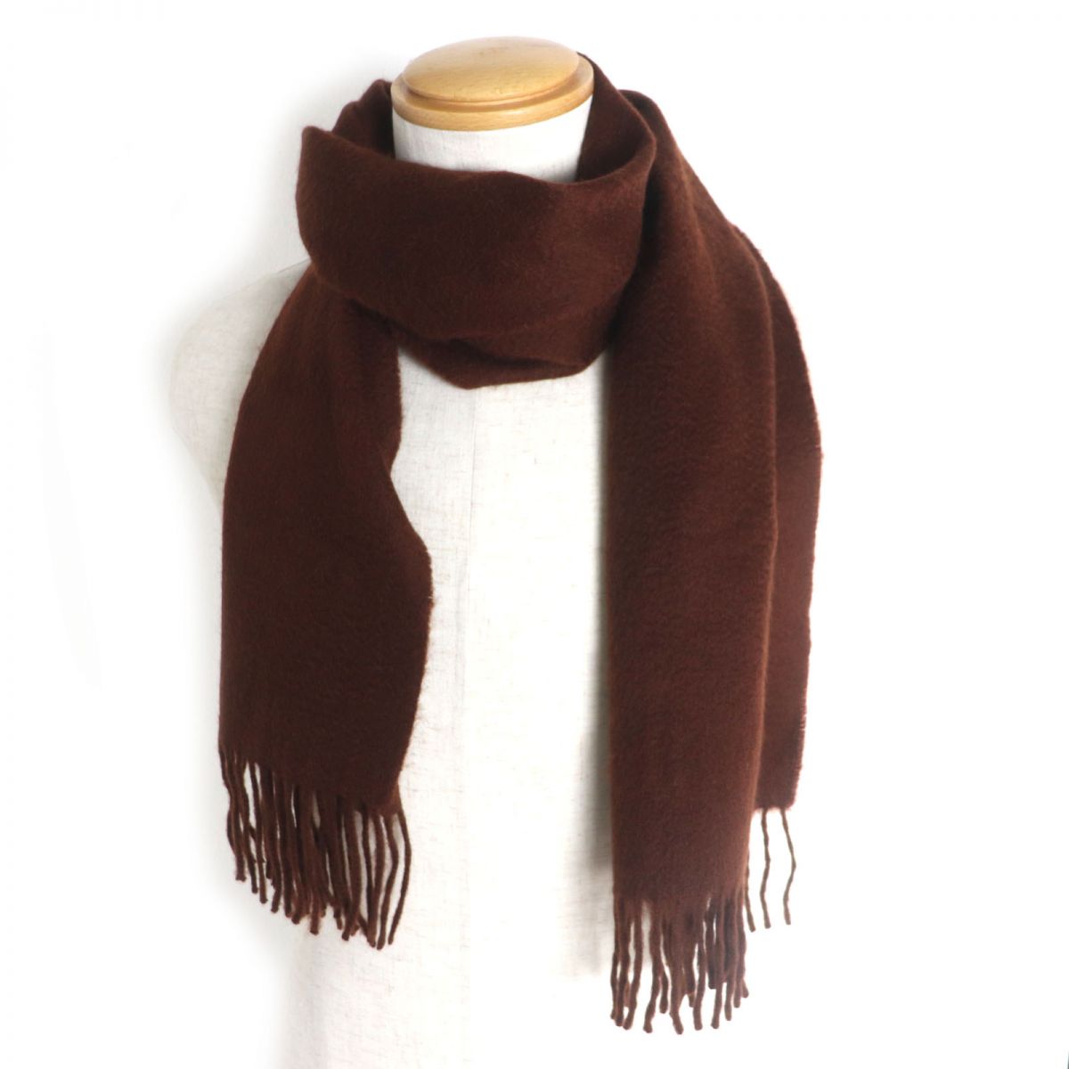 HERMES Scarf Main: 100% cashmere Red brown mens Used