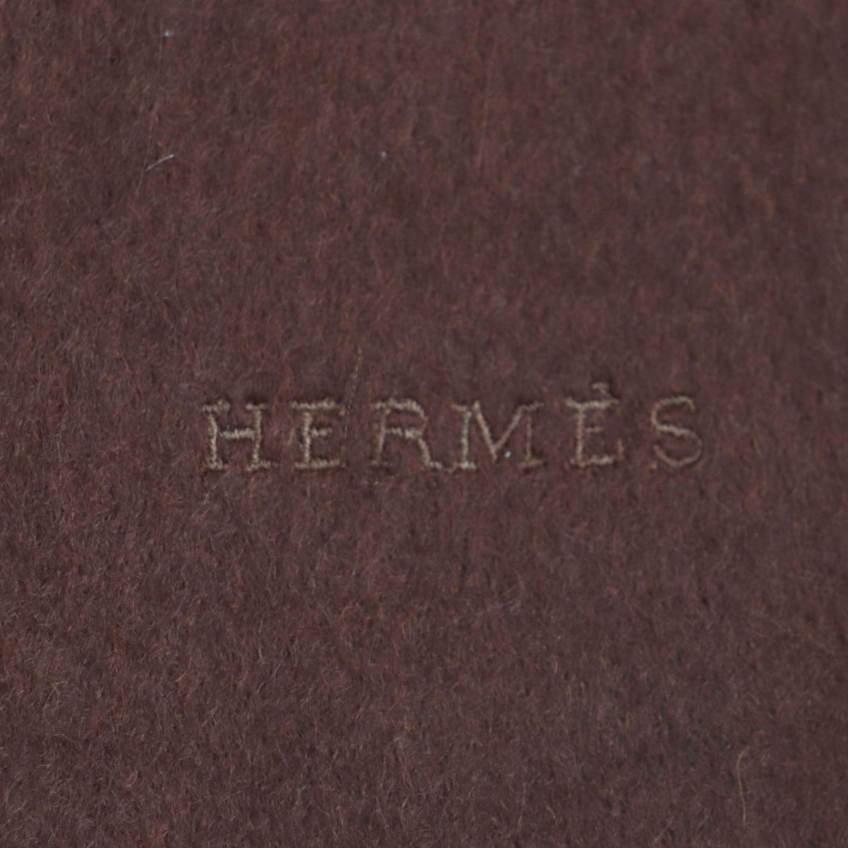 HERMES Scarf Main: 100% cashmere Red brown mens Used