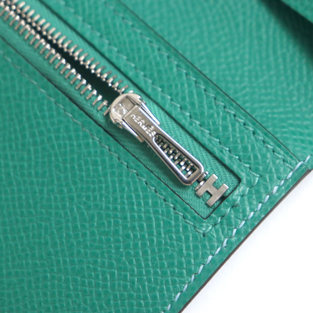 HERMES Long Wallet Purse Main�FEpsom Celeste x Verjade mens Used