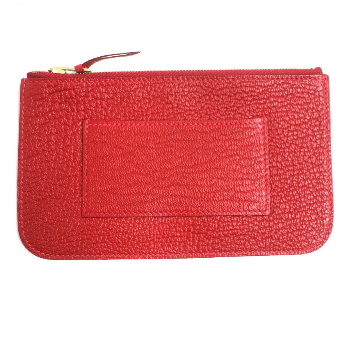 HERMES Long Wallet Purse Main: Chevre Mysole Red mens Used