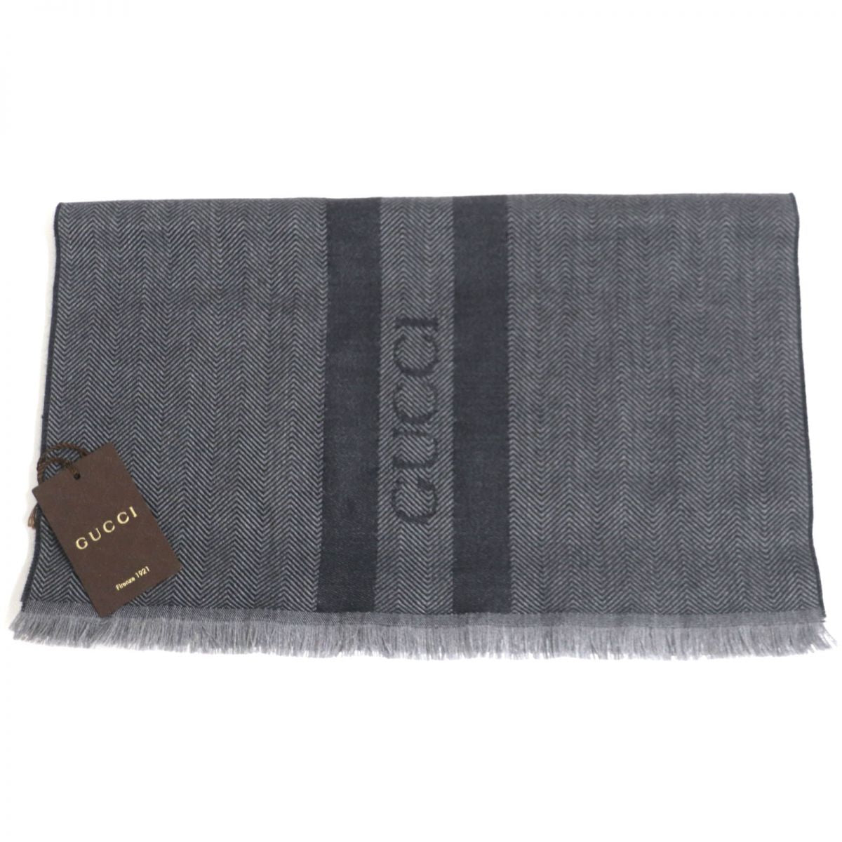 GUCCI Scarf Main: 100% wool gray mens Used