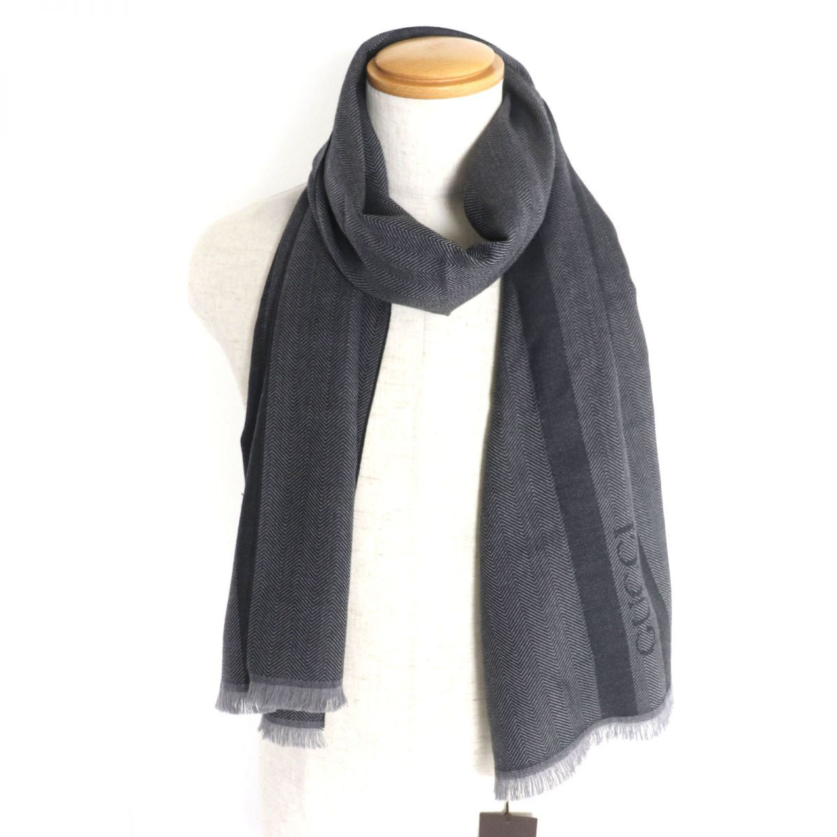 GUCCI Scarf Main: 100% wool gray mens Used