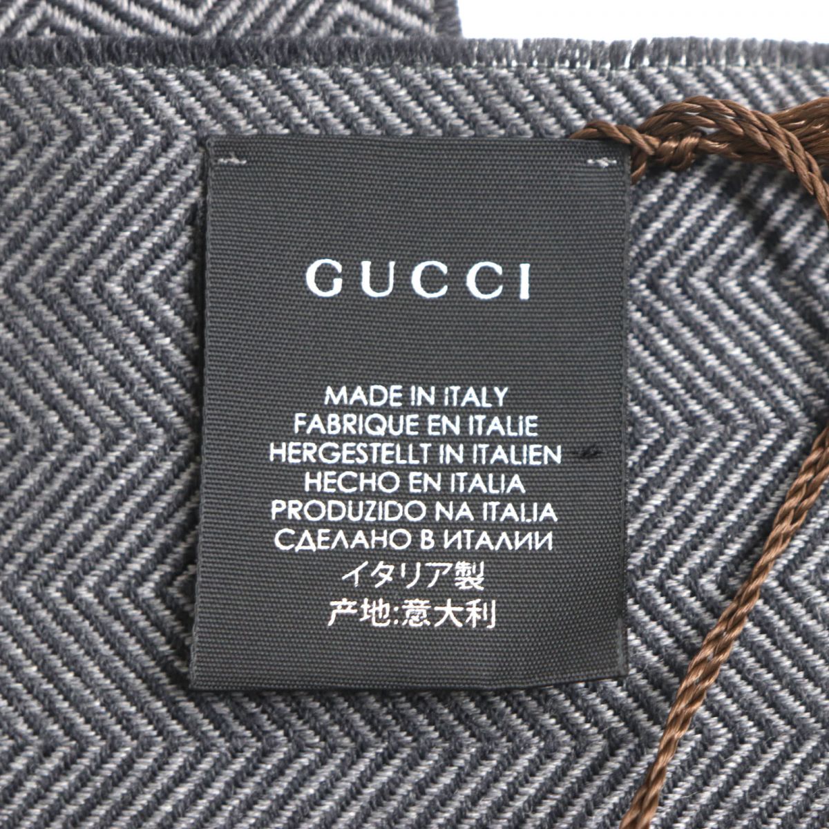 GUCCI Scarf Main: 100% wool gray mens Used