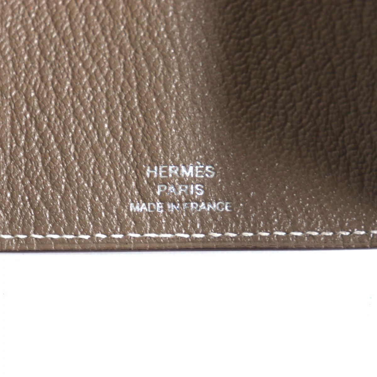 HERMES Key case Key holder  Main: Chevre Main: Etoupe<br>Metal�FSilver mens Used