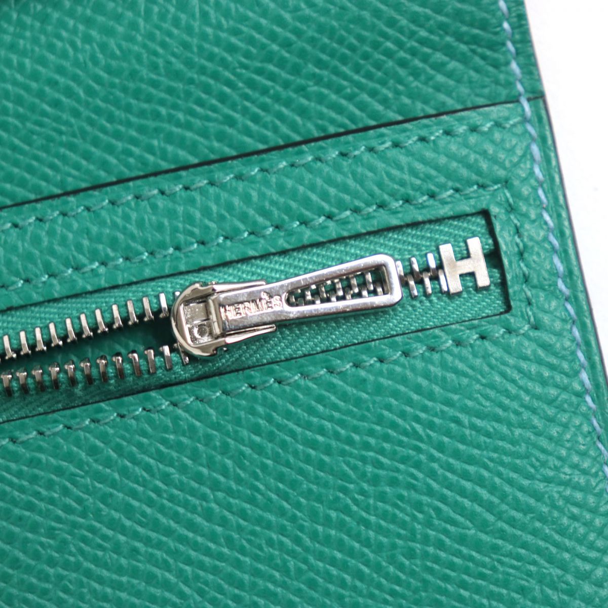 HERMES Long Wallet Purse Main�FEpsom blue mens Used