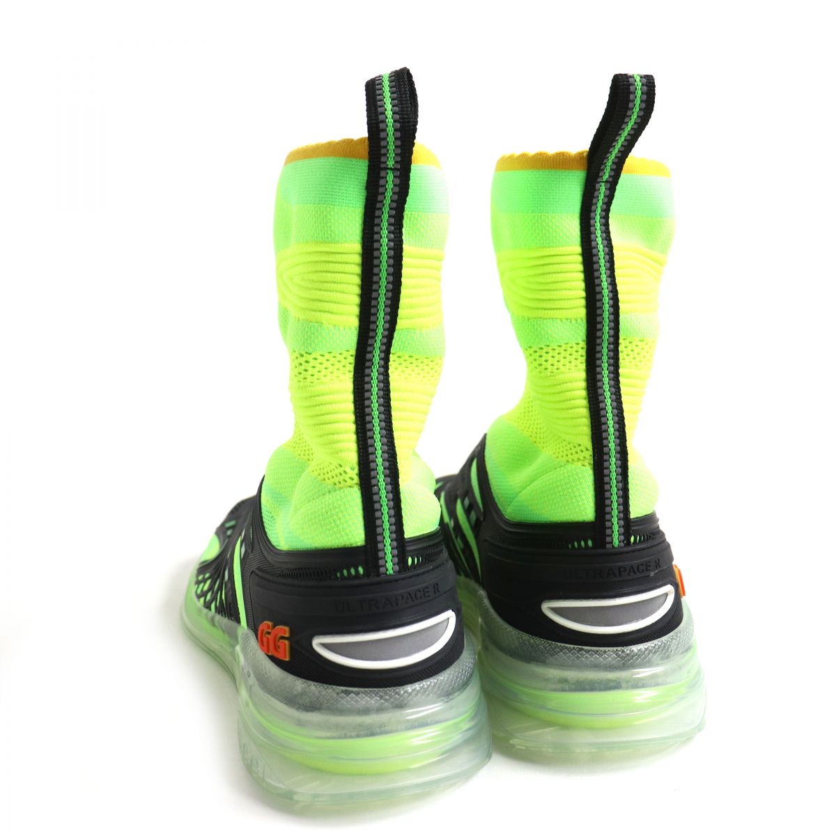 GUCCI sneakers Main: Knit, Main: Rubber Lime x Yellow x Black mens 7 Used