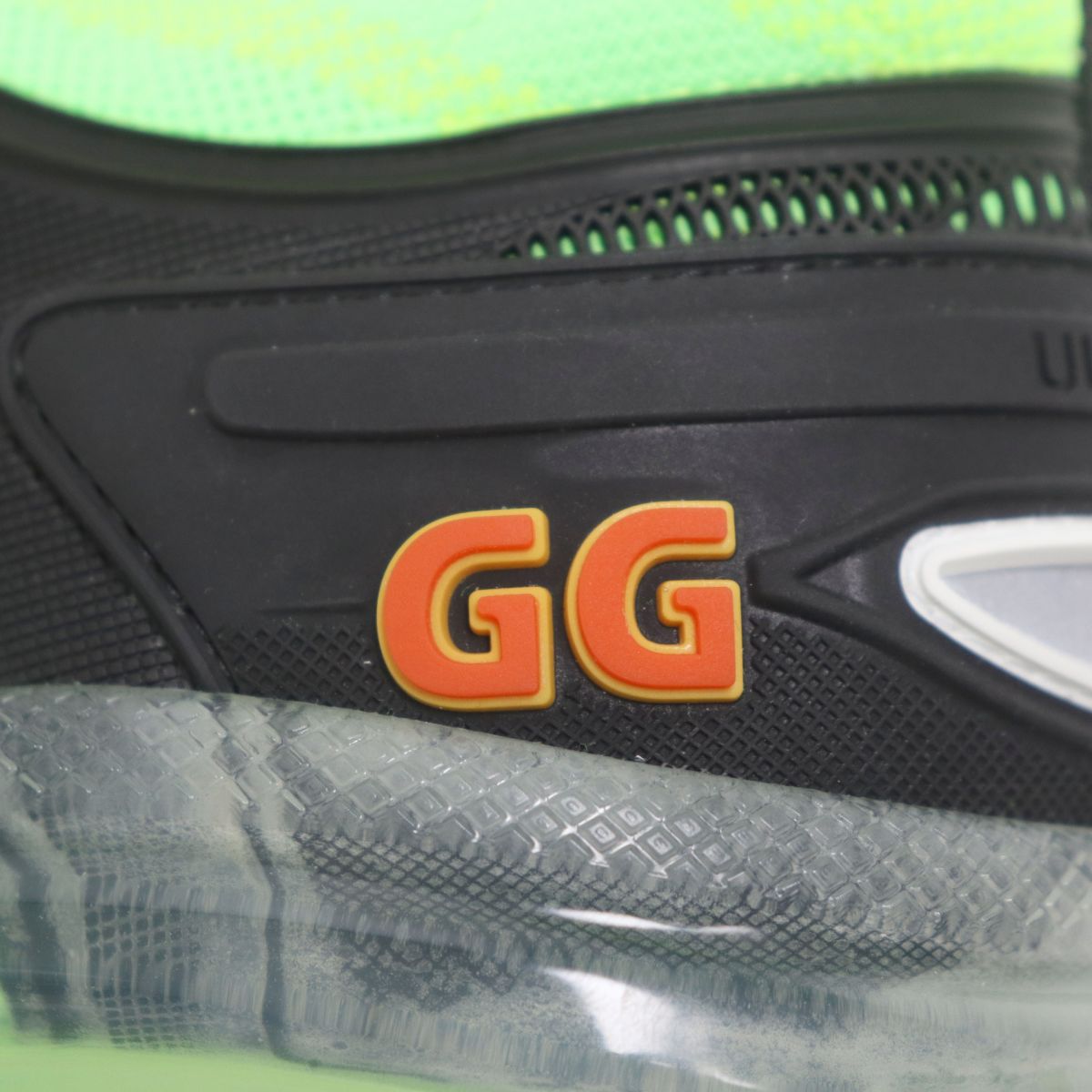GUCCI sneakers Main: Knit, Main: Rubber Lime x Yellow x Black mens 7 Used