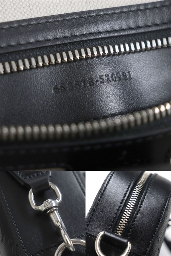 GUCCI Business bag Main: Leather Main: Black<br>Metal�FSilver mens Used