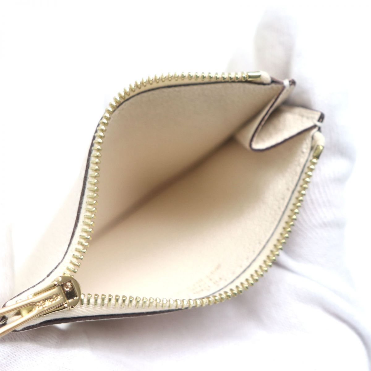 HERMES Bifold Wallet Main: Chevre Mysole Nata x Metal: Gold mens Used