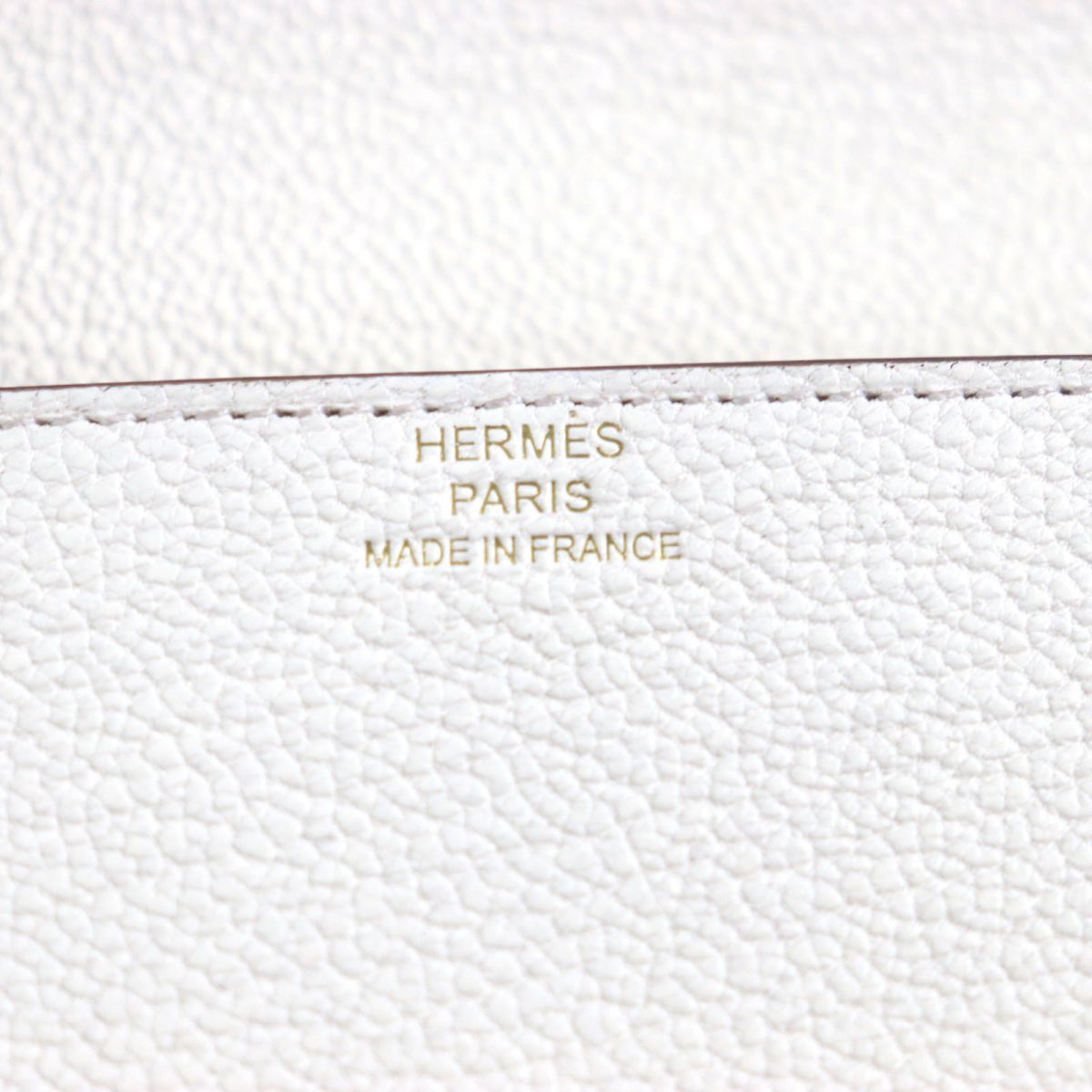HERMES Bifold Wallet Main: Chevre Mysole Nata x Metal: Gold mens Used