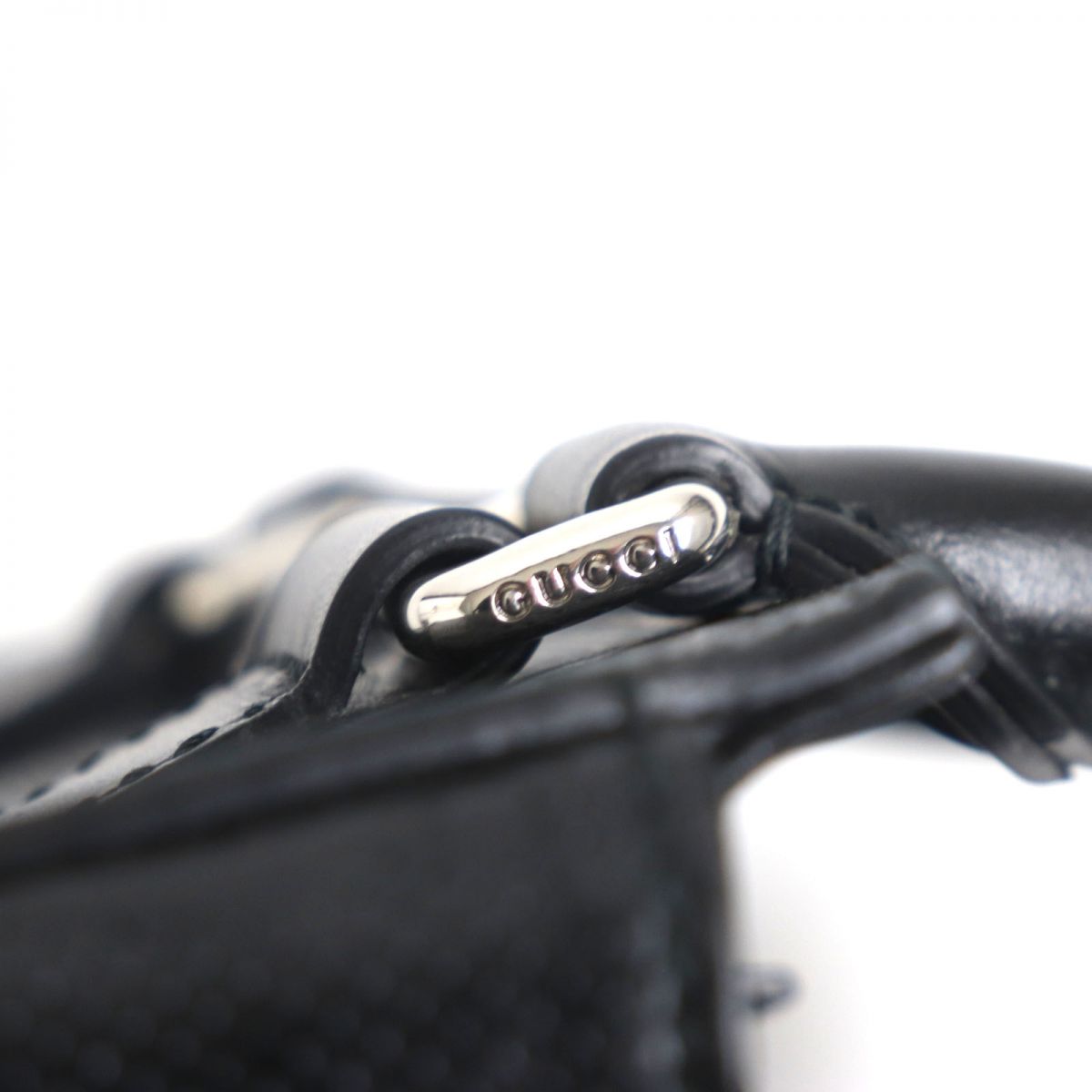 GUCCI Shoulder Bag Main: Leather black mens Used