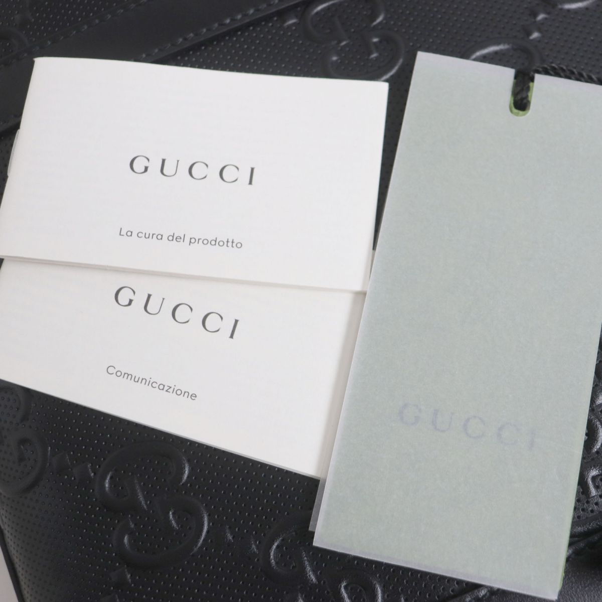 GUCCI Tote Bag Main: Shima leather black mens Used